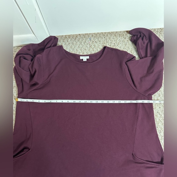 J.Jill Pure Jill long sleeve dress eggplant color size XL - Picture 7 of 9